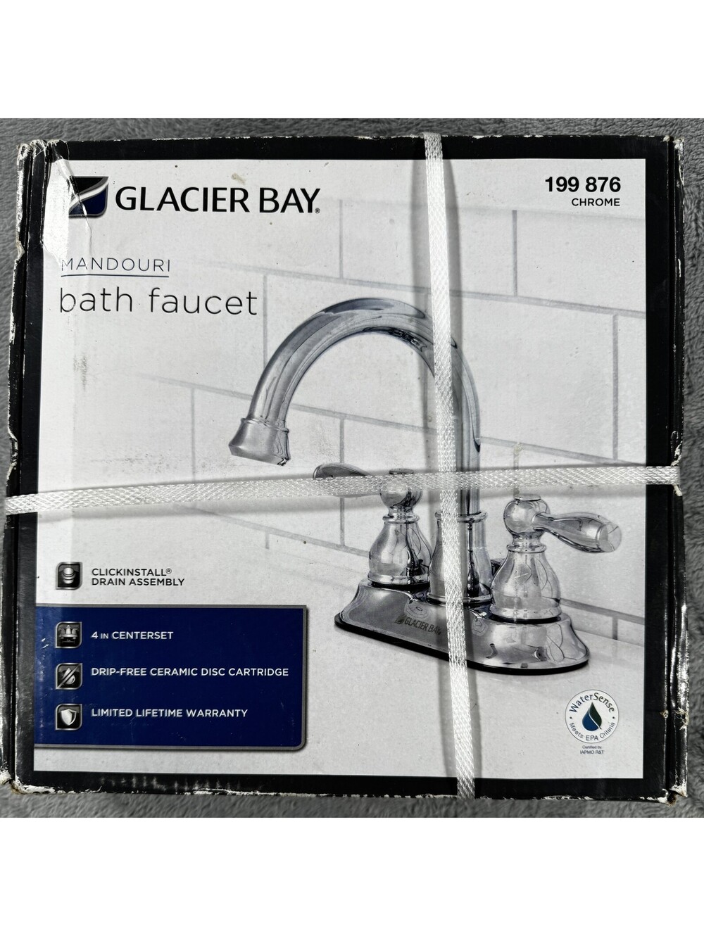 Glacier Bay Mandouri 4 in. Centerset 2-Handle High-Arc Bathroom Faucet in Chrome